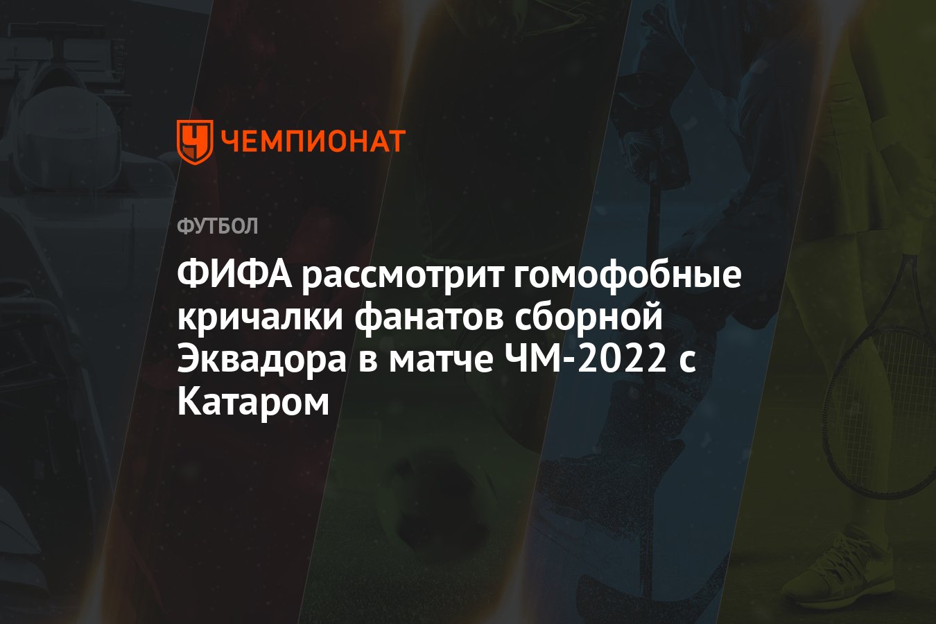 ФИФА рассмотрит гомофобные кричалки фанатов сборной Эквадора в матче  ЧМ-2022 с Катаром - Чемпионат