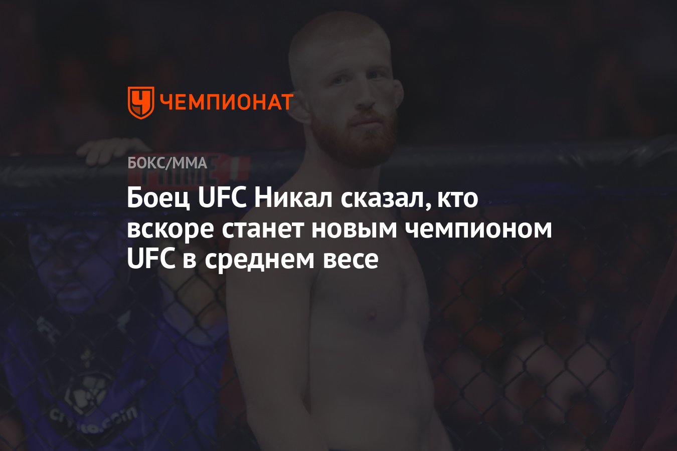 Боец UFC Никал сказал, кто вскоре станет новым чемпионом UFC в среднем весе  - Чемпионат