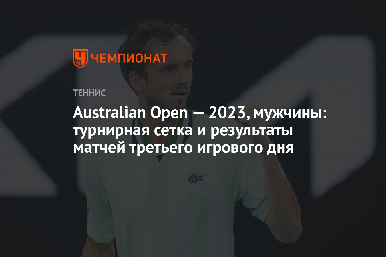 Теннис австралия опен 2024 результаты мужчины турнирная