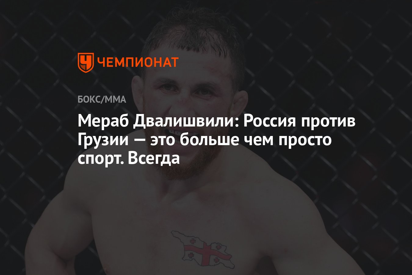 Мераб Двалишвили: Противостояние с Россией – это вопрос национальной гордости, а не только спорт