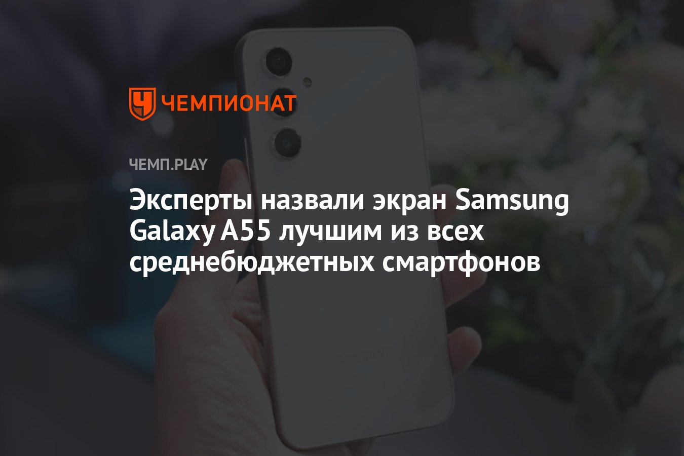 Эксперты назвали экран Samsung Galaxy A55 лучшим из всех среднебюджетных  смартфонов - Чемпионат