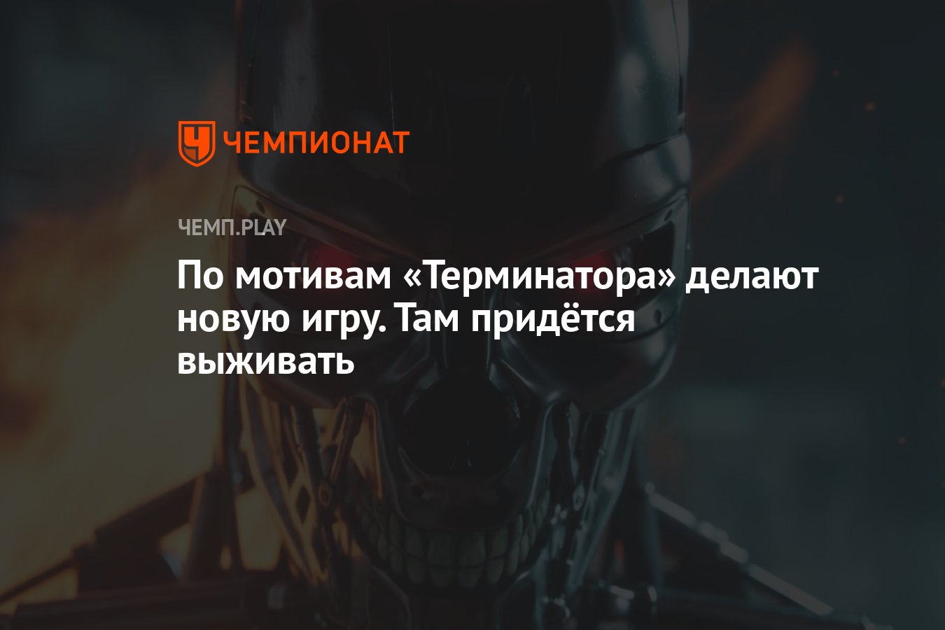 По мотивам «Терминатора» делают новую игру. Там придётся выживать -  Чемпионат