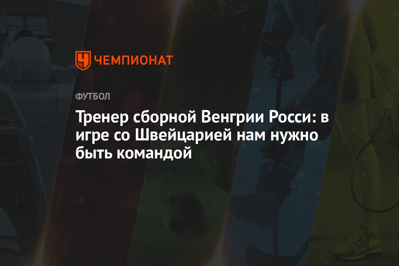 Тренер сборной Венгрии Росси: в игре со Швейцарией нам нужно быть командой