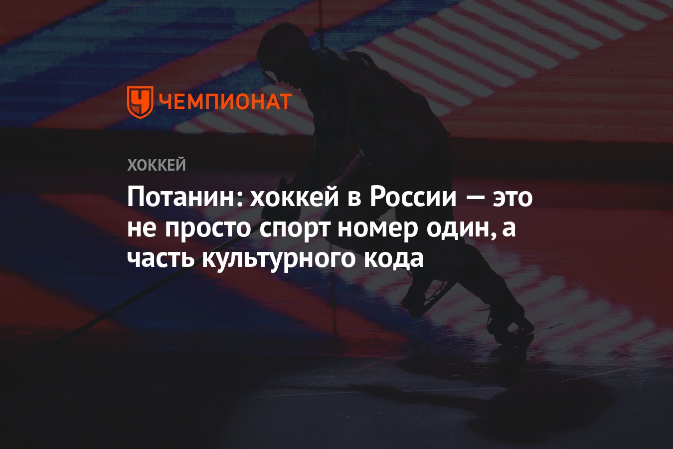 Потанин: хоккей в России — это не просто спорт номер один, а часть  культурного кода - Чемпионат