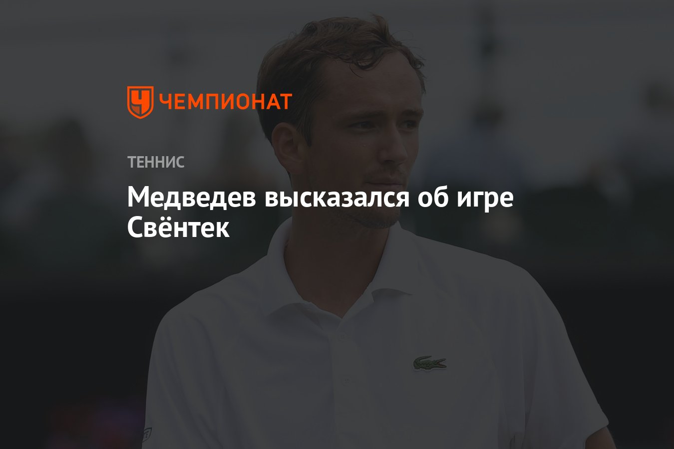 Медведев высказался об игре Свёнтек - Чемпионат