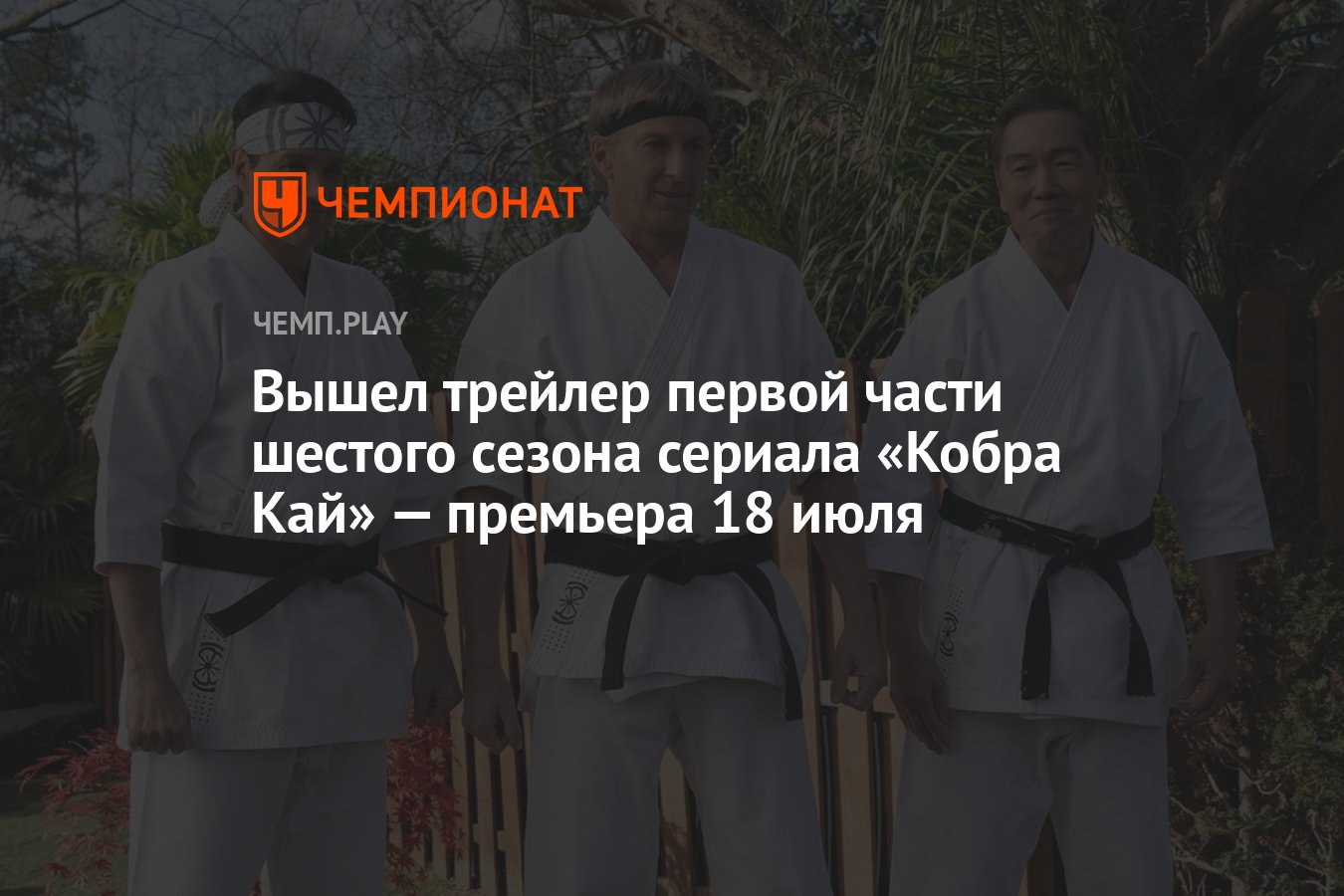 Вышел трейлер первой части шестого сезона сериала «Кобра Кай» — премьера 18  июля - Чемпионат