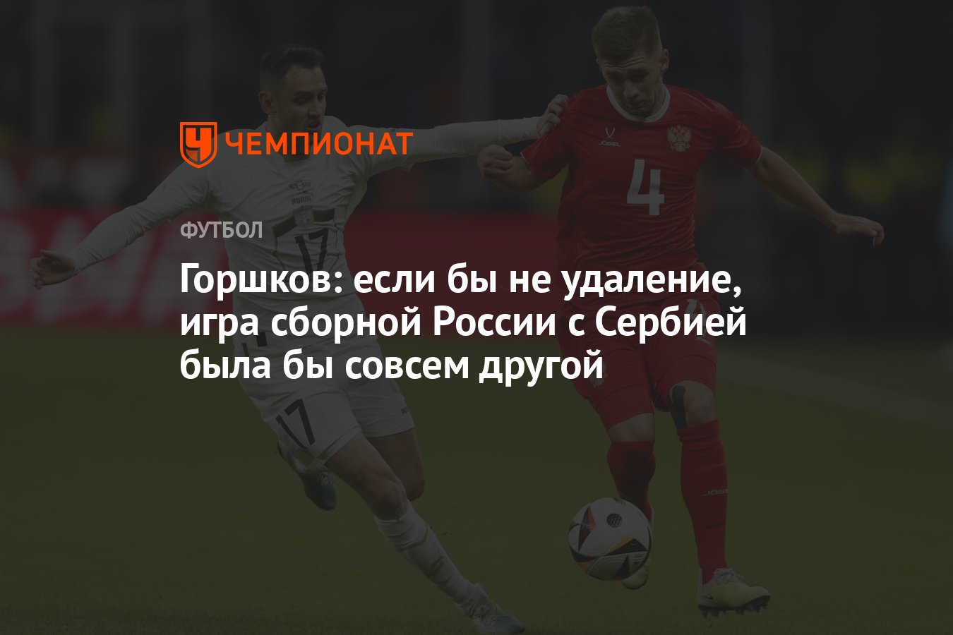 Горшков: если бы не удаление, игра сборной России с Сербией была бы совсем  другой - Чемпионат