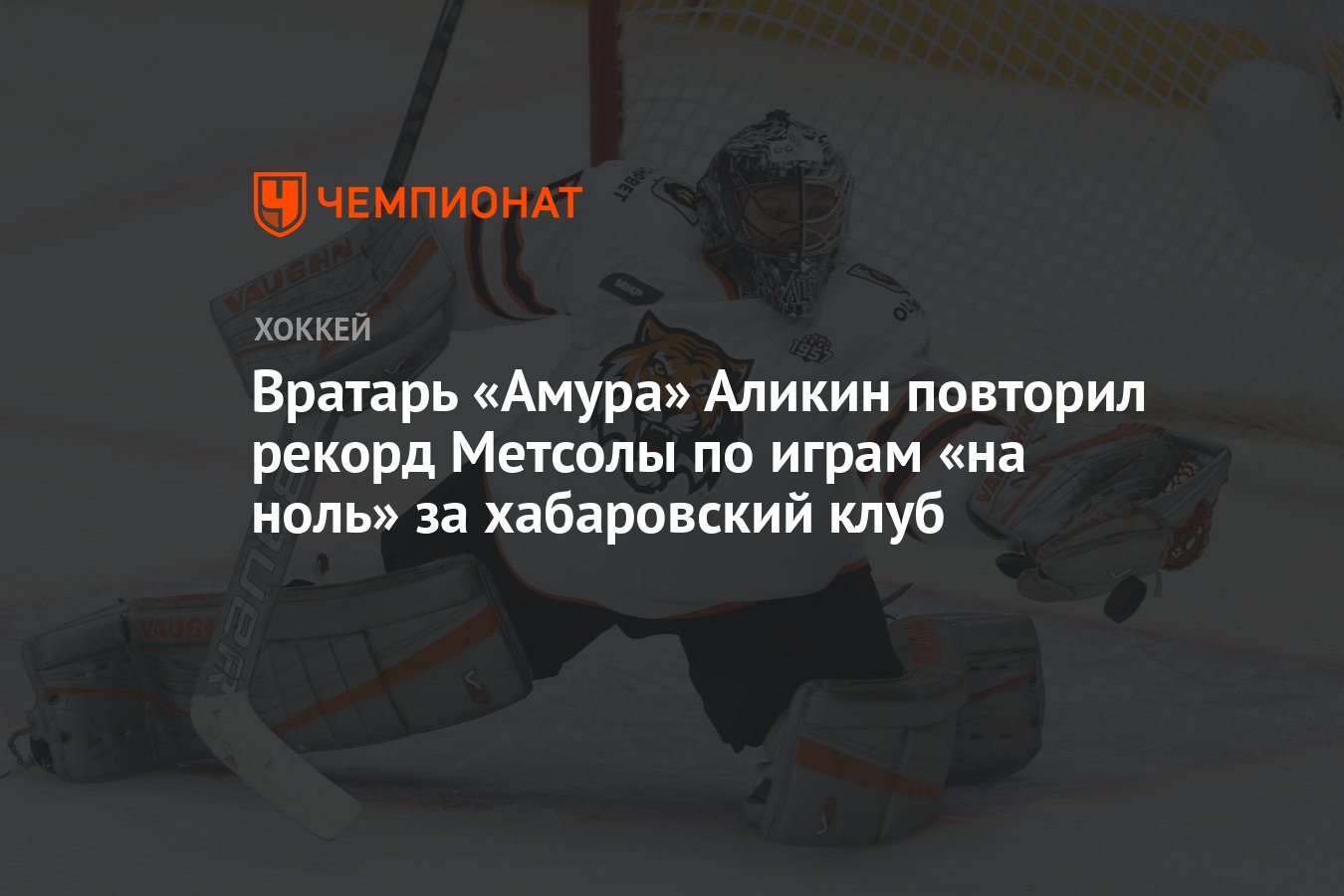 Вратарь «Амура» Аликин повторил рекорд Метсолы по играм «на ноль» за  хабаровский клуб - Чемпионат