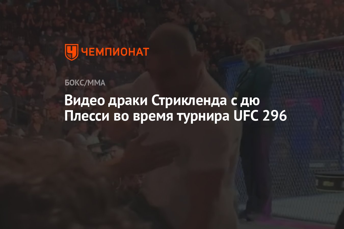 Видео драки Стрикленда с дю Плесси во время турнира UFC 296 - Чемпионат