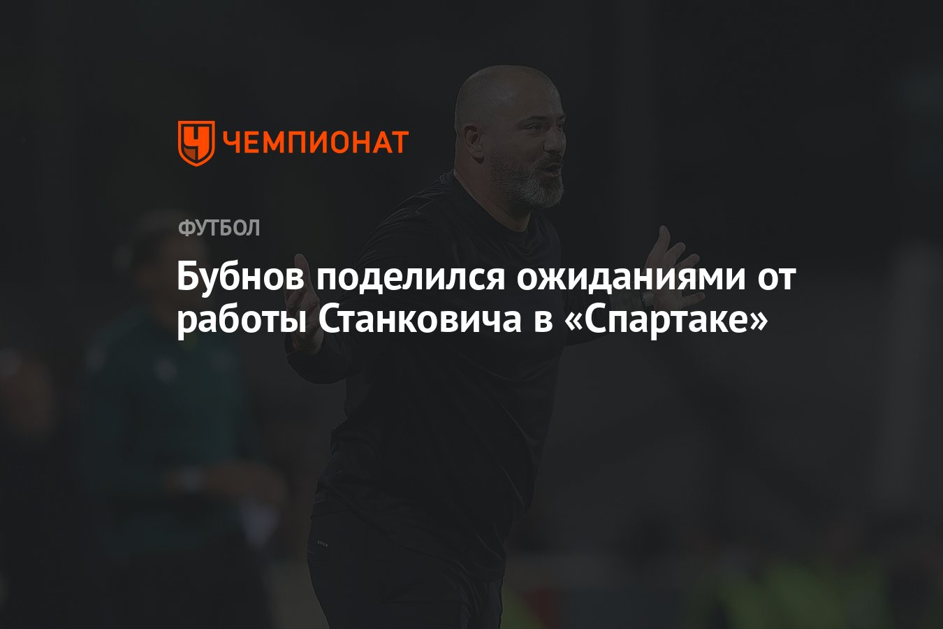 Бубнов поделился ожиданиями от работы Станковича в «Спартаке» - Чемпионат