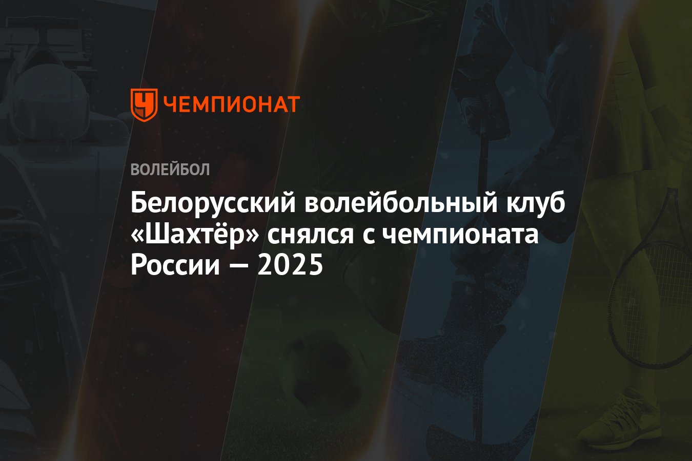 Белорусский волейбольный клуб «Шахтёр» снялся с чемпионата России ...