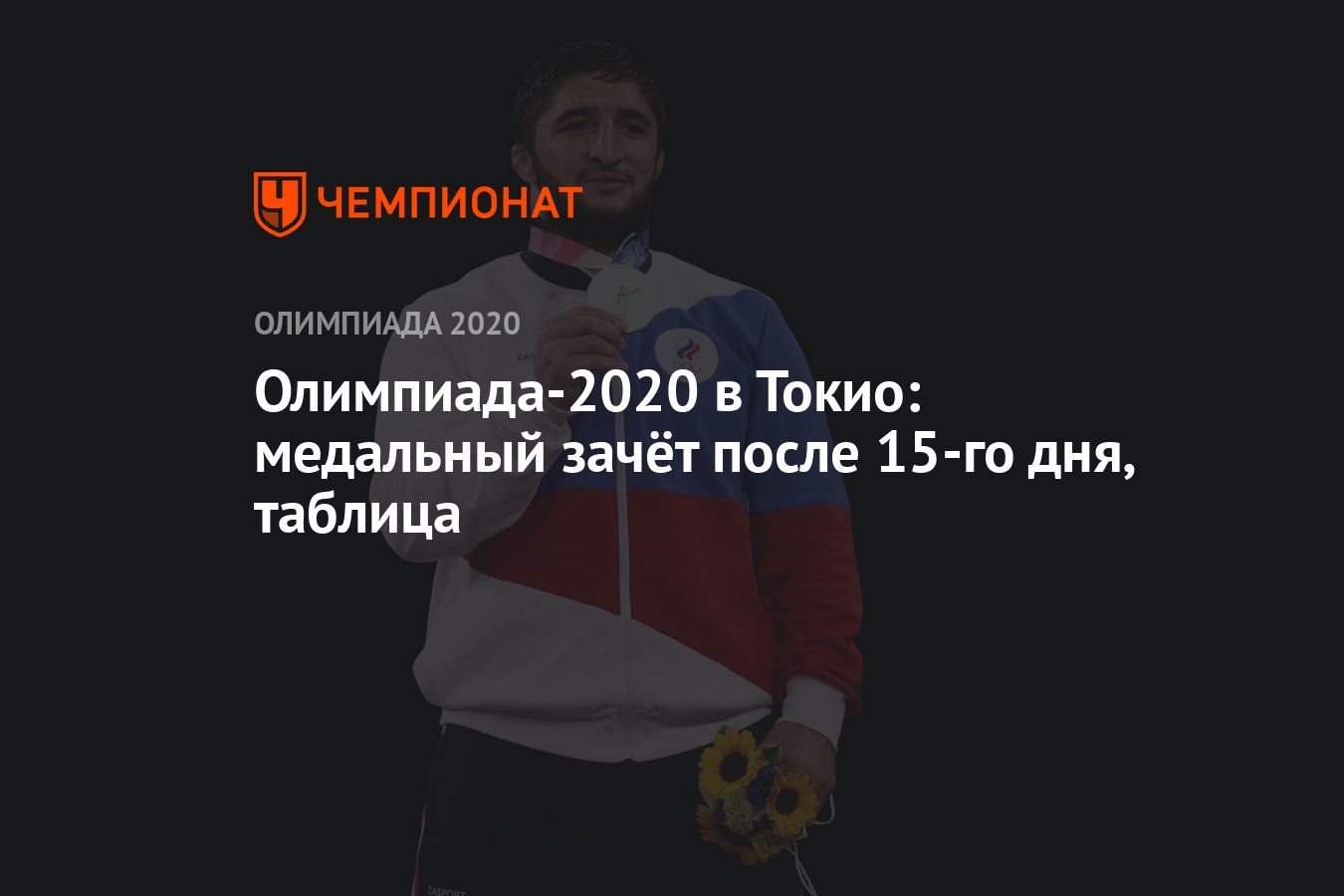 Олимпиада-2021 в Токио: медальный зачёт после 15-го дня, 7 августа,  таблица, ОИ-2020, ОИ-2021 - Чемпионат