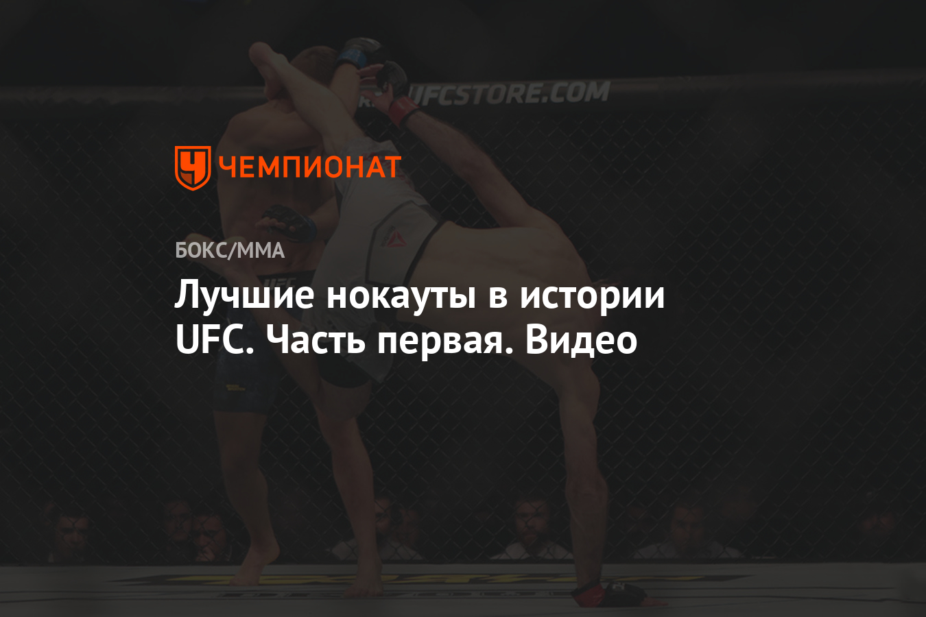 Лучшие нокауты в истории UFC. Часть первая. Видео - Чемпионат