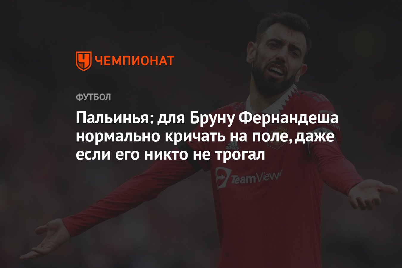 Пальинья: для Бруну Фернандеша нормально кричать на поле, даже если его никто  не трогал - Чемпионат