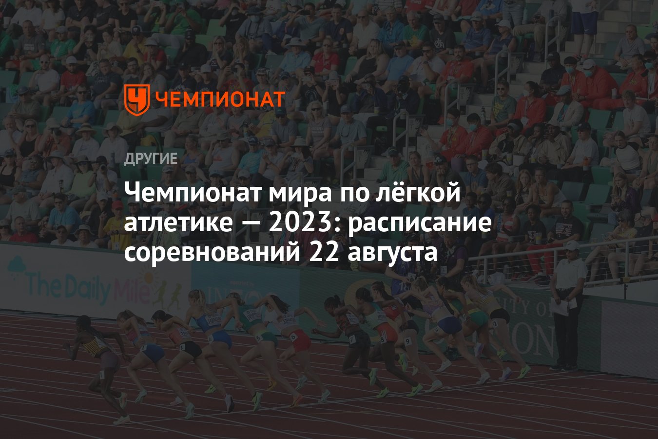 Чемпионат мира по лёгкой атлетике — 2023: расписание соревнований 22  августа - Чемпионат