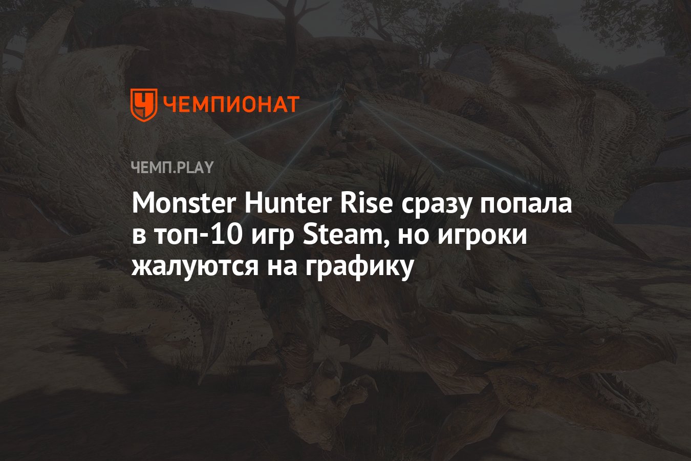 Monster Hunter Rise сразу попала в топ-10 игр Steam, но игроки жалуются на  графику - Чемпионат