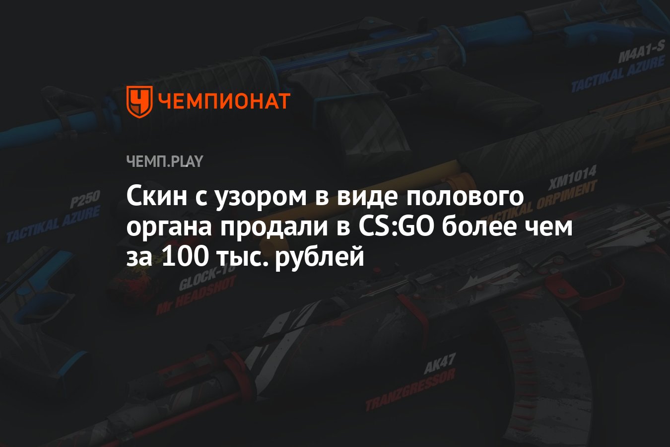 Скин с узором в виде полового органа продали в CS:GO более чем за 100 тыс.  рублей - Чемпионат