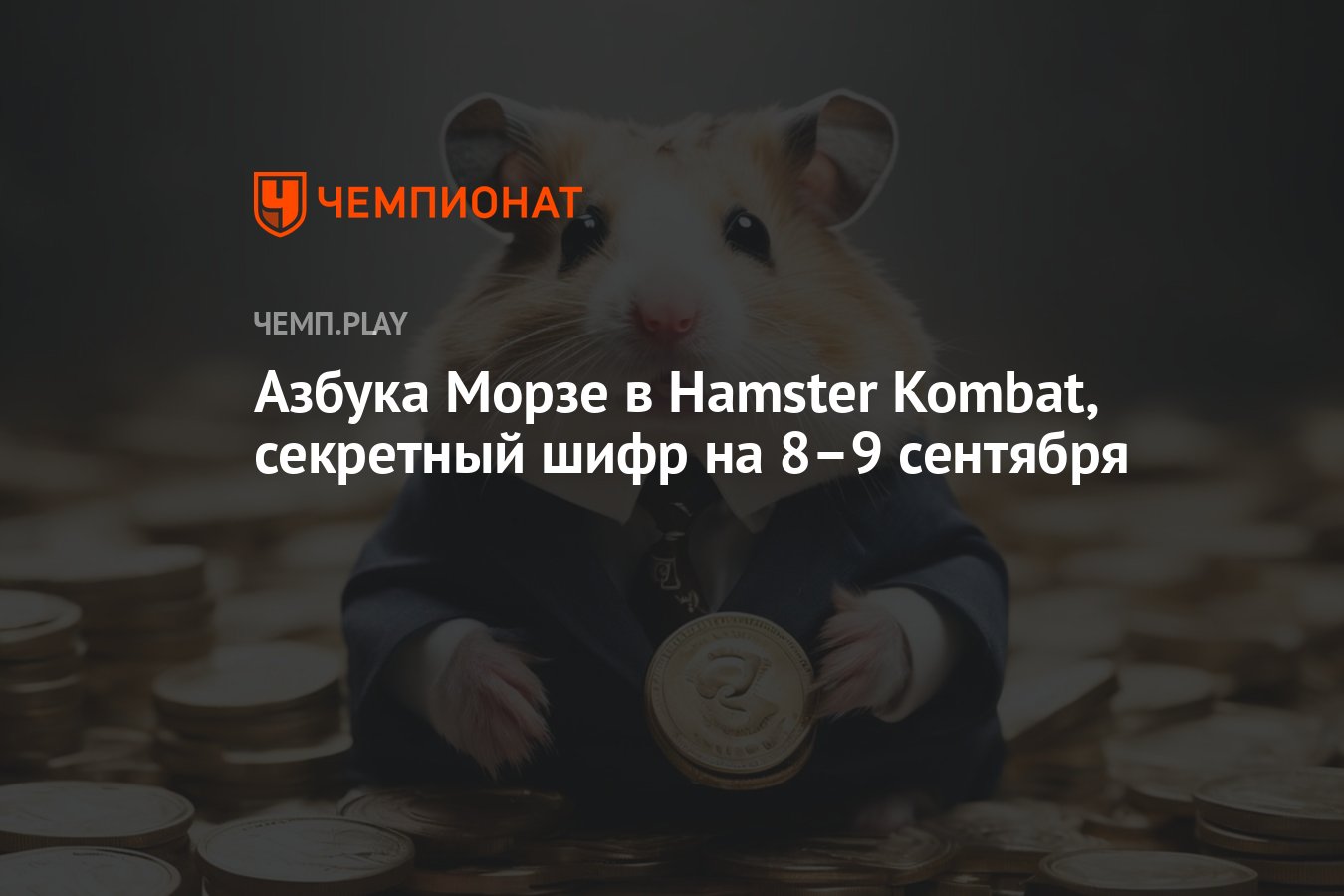 Ежедневный шифр Hamster Kombat на 8-9 сентября, секретный код Азбуки Морзе  в хомяке - Чемпионат