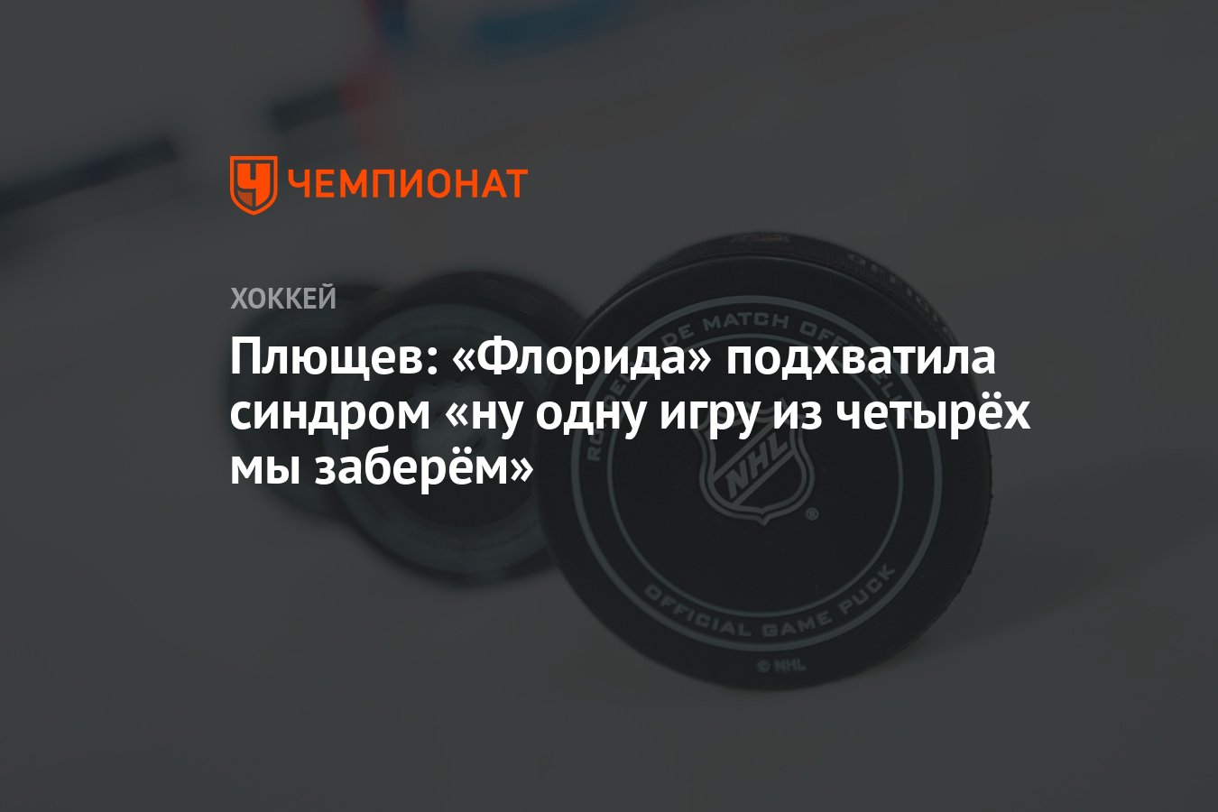 Плющев: «Флорида» подхватила синдром «ну одну игру из четырёх мы заберём» -  Чемпионат