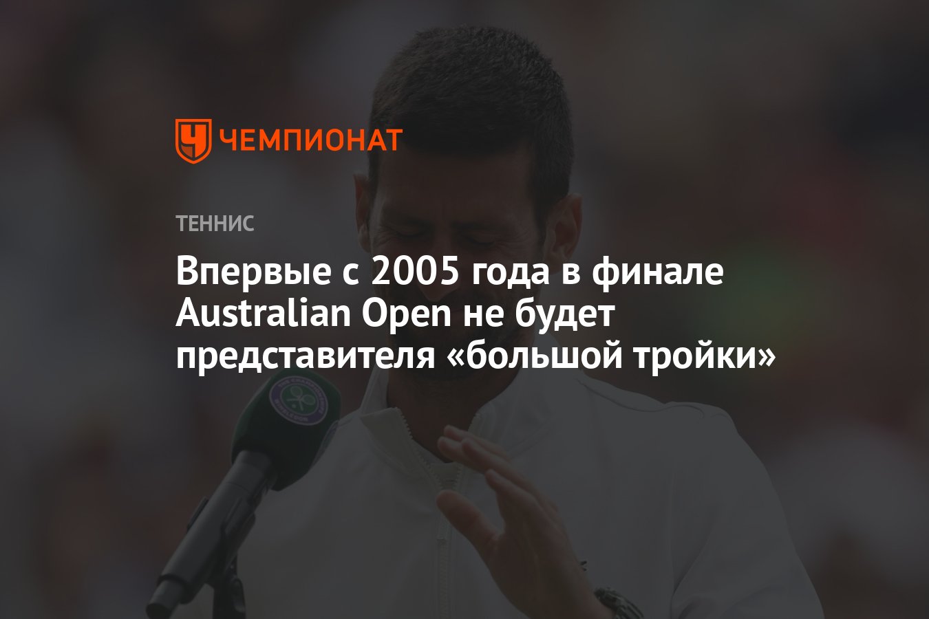 Впервые с 2005 года в финале Australian Open не будет представителя
