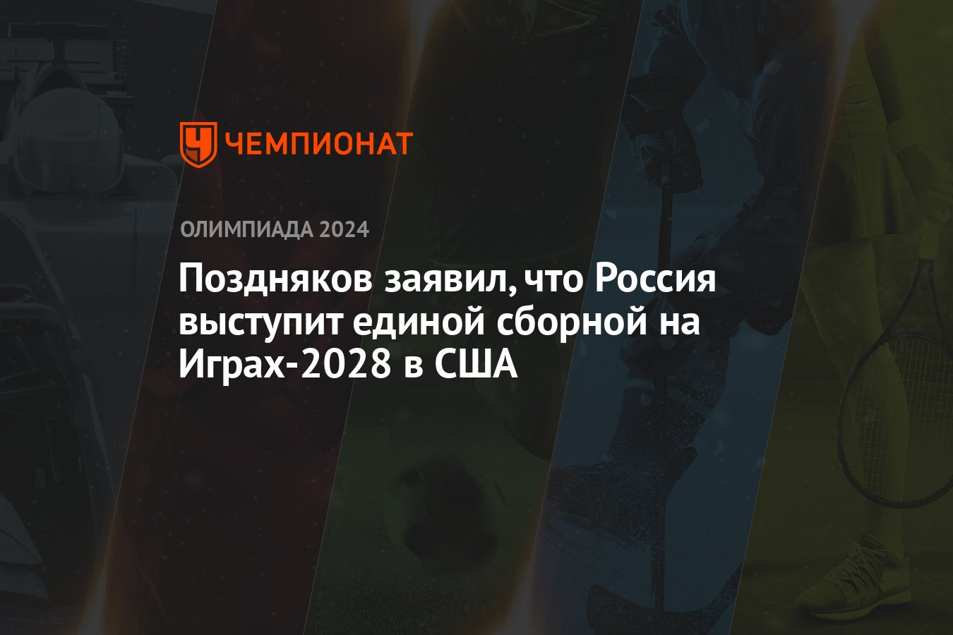 Поздняков заявил, что Россия выступит единой сборной на Играх-2028 в США -  Чемпионат