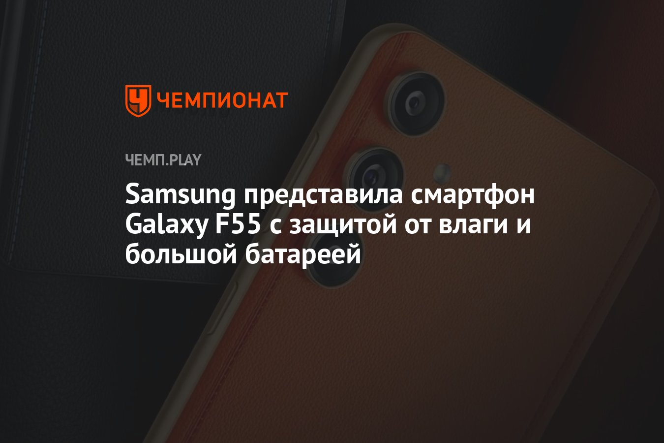 Samsung представила смартфон Galaxy F55 с защитой от влаги и большой  батареей - Чемпионат