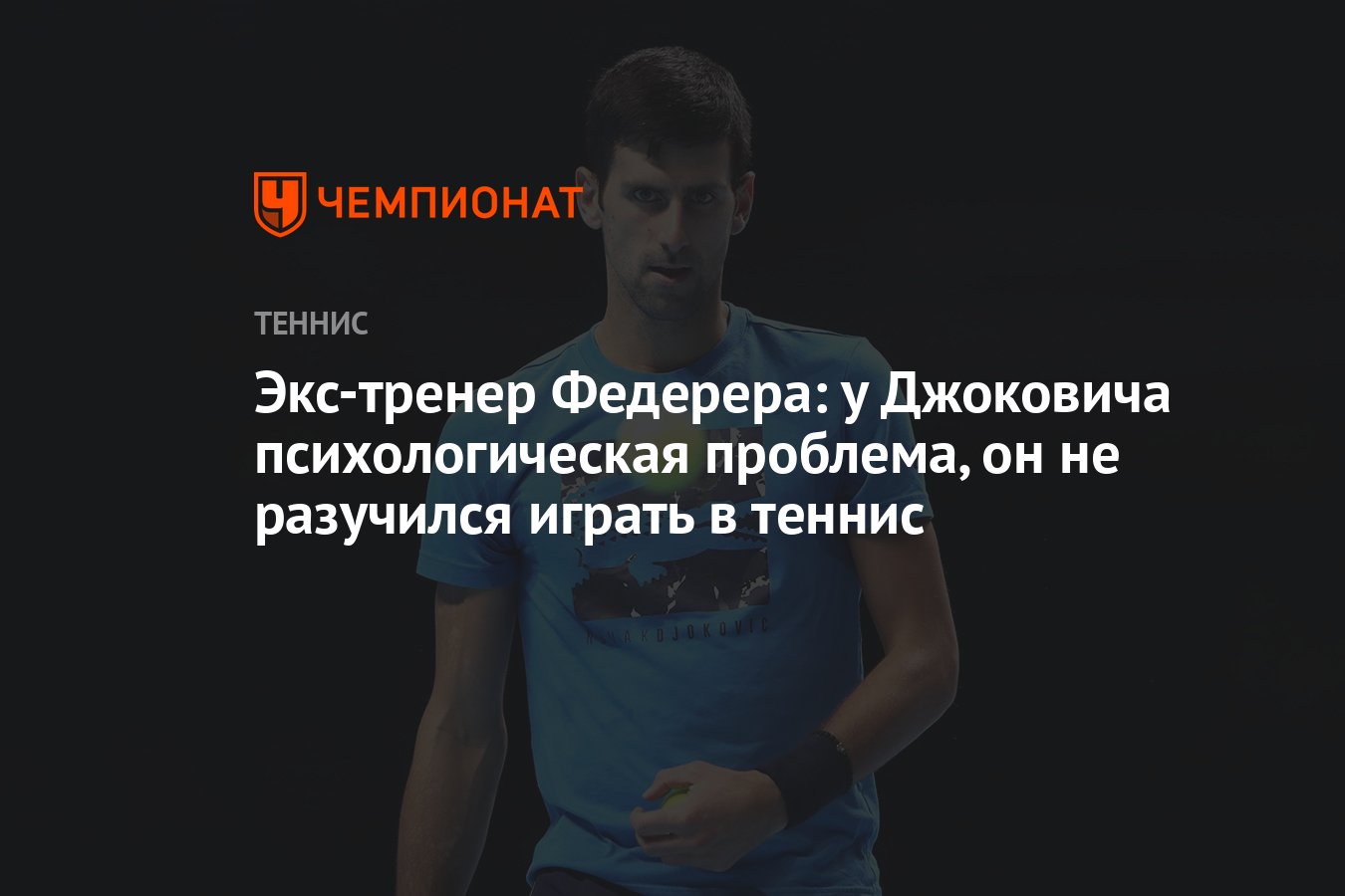 Экс-тренер Федерера: у Джоковича психологическая проблема, он не разучился  играть в теннис - Чемпионат