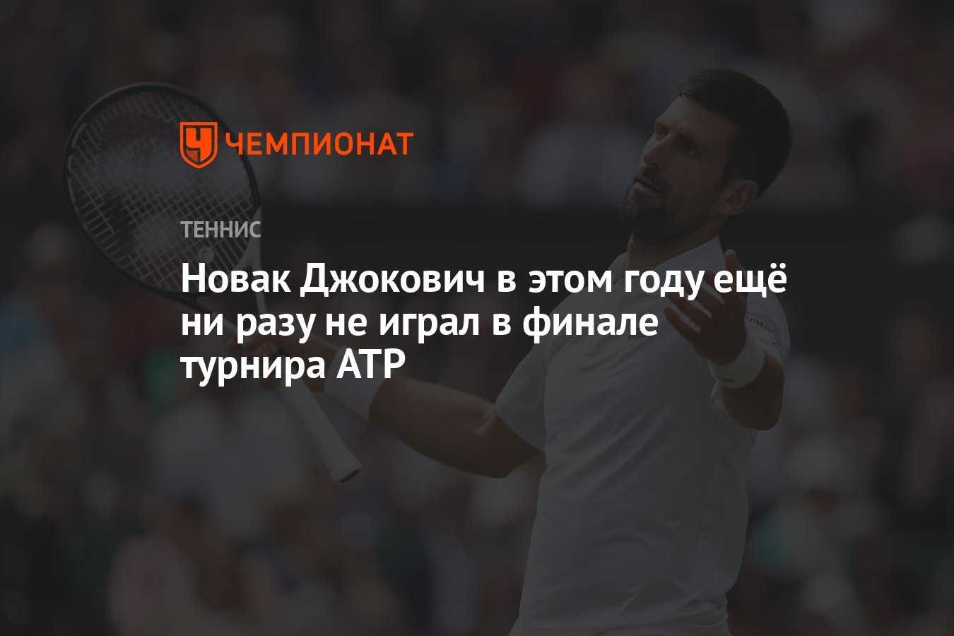 Новак Джокович в этом году ещё ни разу не играл в финале турнира ATP -  Чемпионат