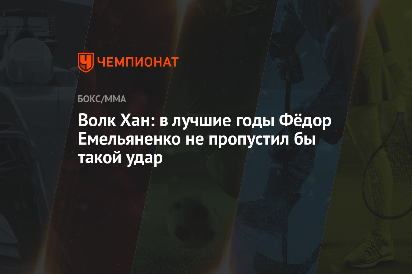 Волк Хан: в лучшие годы Фёдор Емельяненко не пропустил бы такой удар -  Чемпионат