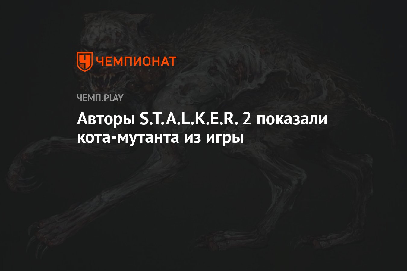 Авторы S.T.A.L.K.E.R. 2 показали кота-мутанта из игры - Чемпионат