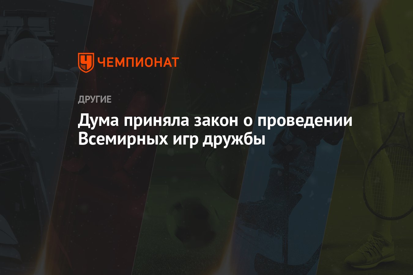 Дума приняла закон о проведении Всемирных игр дружбы - Чемпионат