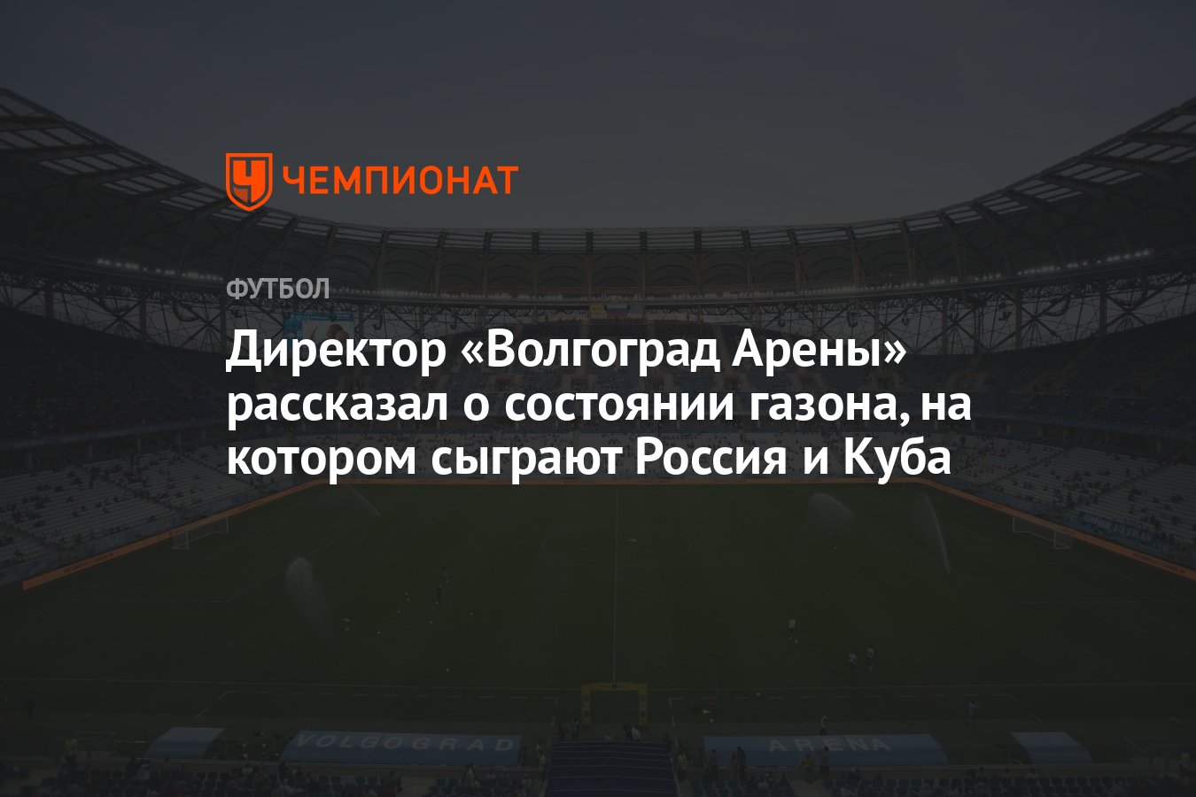 Директор «Волгоград Арены» рассказал о состоянии газона, на котором сыграют  Россия и Куба - Чемпионат