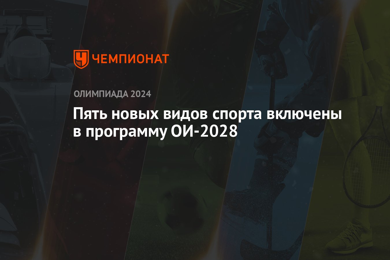 Пять новых видов спорта включены в программу ОИ-2028 - Чемпионат