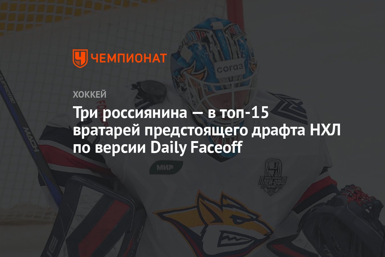 Три россиянина — в топ-15 вратарей предстоящего драфта НХЛ по версии Daily  Faceoff - Чемпионат