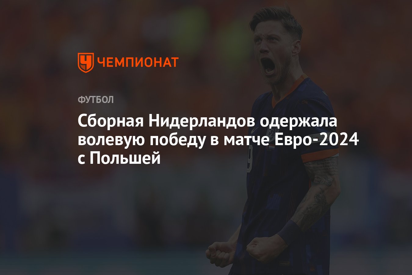 Польша – Нидерланды, результат матча 16 июня 2024, счет 1:2, Евро-2024 -  Чемпионат