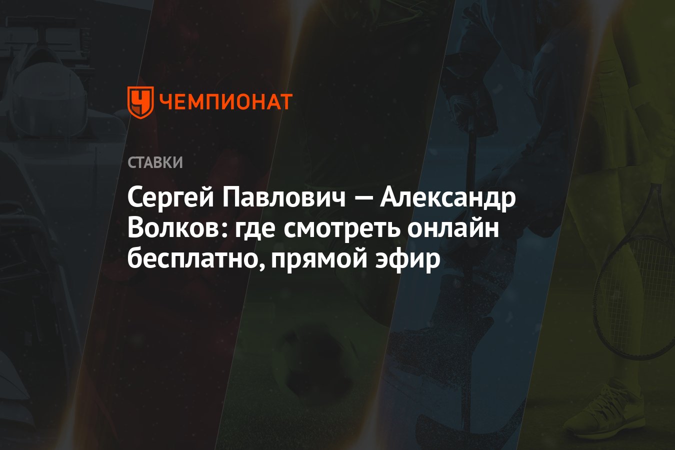 Сергей Павлович — Александр Волков: где смотреть онлайн бесплатно, прямой  эфир - Чемпионат