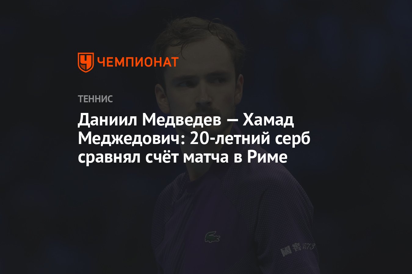 Даниил Медведев — Хамад Меджедович: 20-летний серб сравнял счёт матча в Риме  - Чемпионат