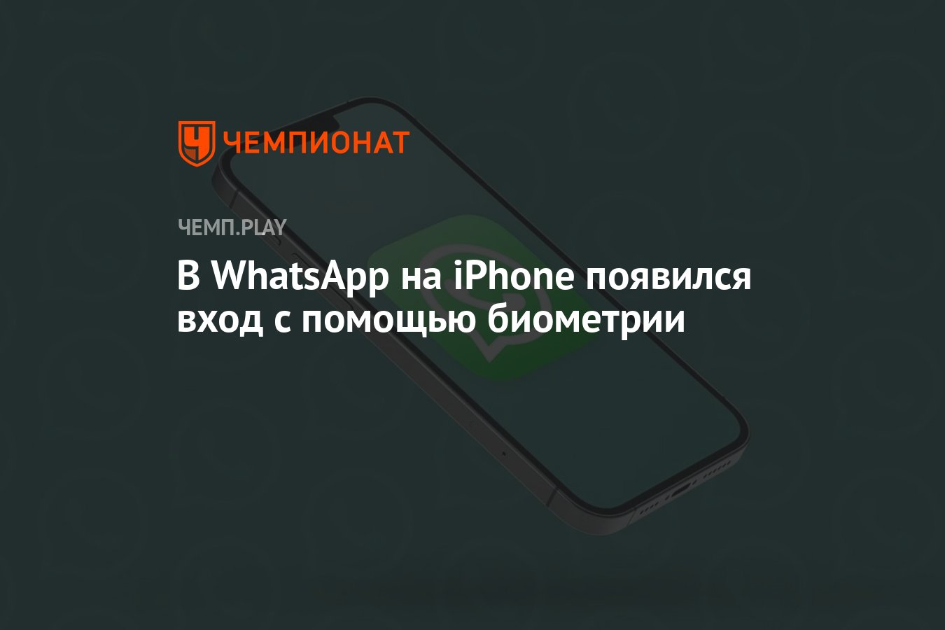 В WhatsApp на iPhone появился вход с помощью биометрии - Чемпионат