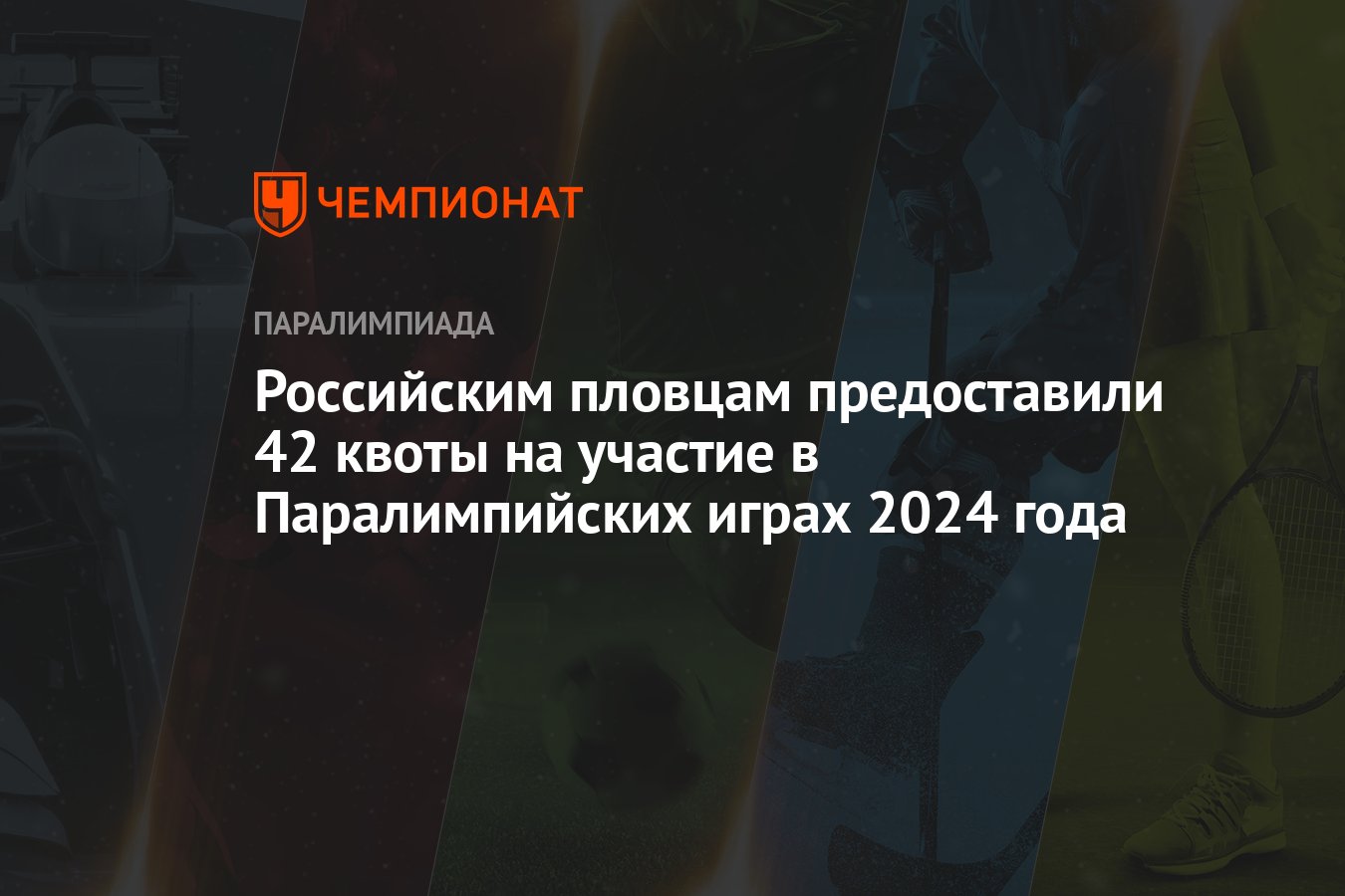 Российским пловцам предоставили 42 квоты на участие в Паралимпийских играх  2024 года - Чемпионат