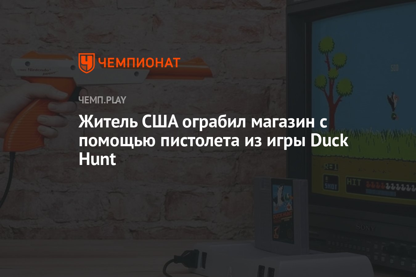 Житель США ограбил магазин с помощью пистолета из игры Duck Hunt - Чемпионат