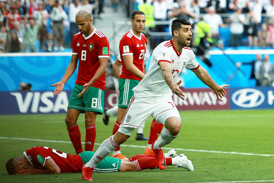 Во время матча Марокко - Иран