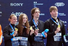 Россия выиграла смешанную кролевую эстафету на ЧЕ