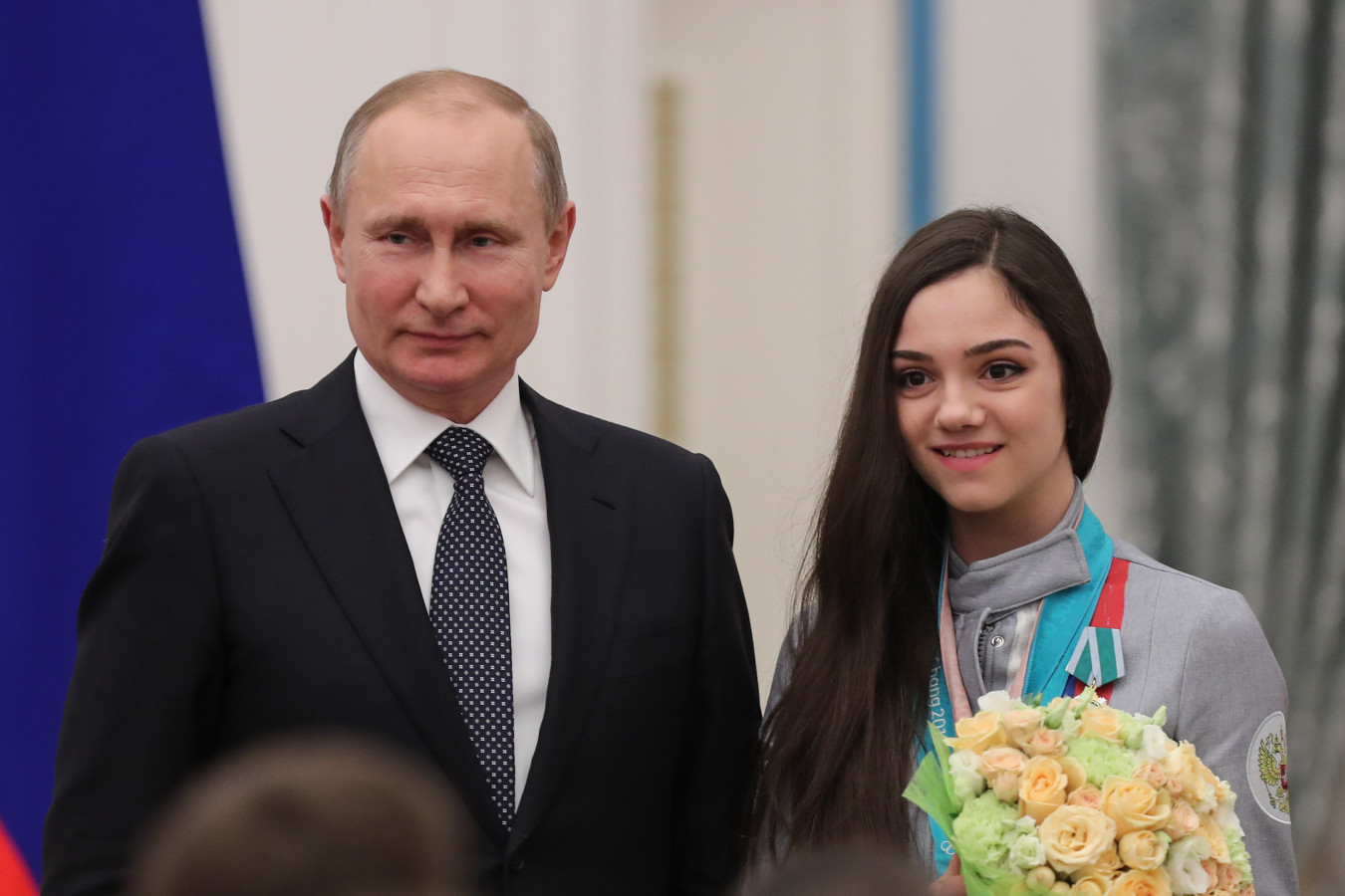 Евгения Медведева и Владимир Путин