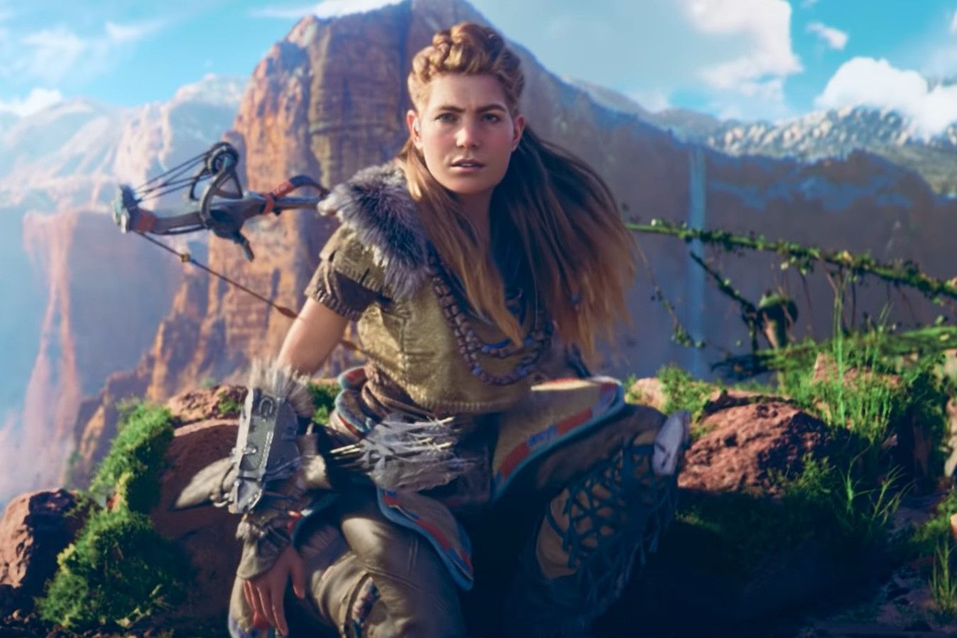 Элой horizon forbidden west. Horizon Zero Dawn ФОРМЕД West. Horizon Запретный Запад. Главная сцена хорайзон в Великобритании. Элой Horizon 2 2022 трейлер.