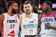 Пять лучших команд чемпионата мира — 2023 по баскетболу: стартовые пятёрки США, Франции, Австралии, Канады и Германии