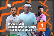 Лучший теннисист России – Андрей Рублёв! Рейтинг «Чемпионата»: первый квартал 2025 года