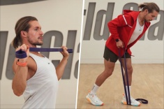 Тренировка на спину с фитнес-резинкой