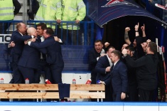 Радость тренерского штаба «Локомотива»