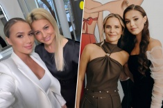 Главные болельщицы наших фигуристок!