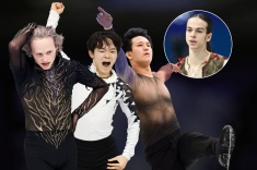 Тройка призёров на ОИ в мужском одиночном катании